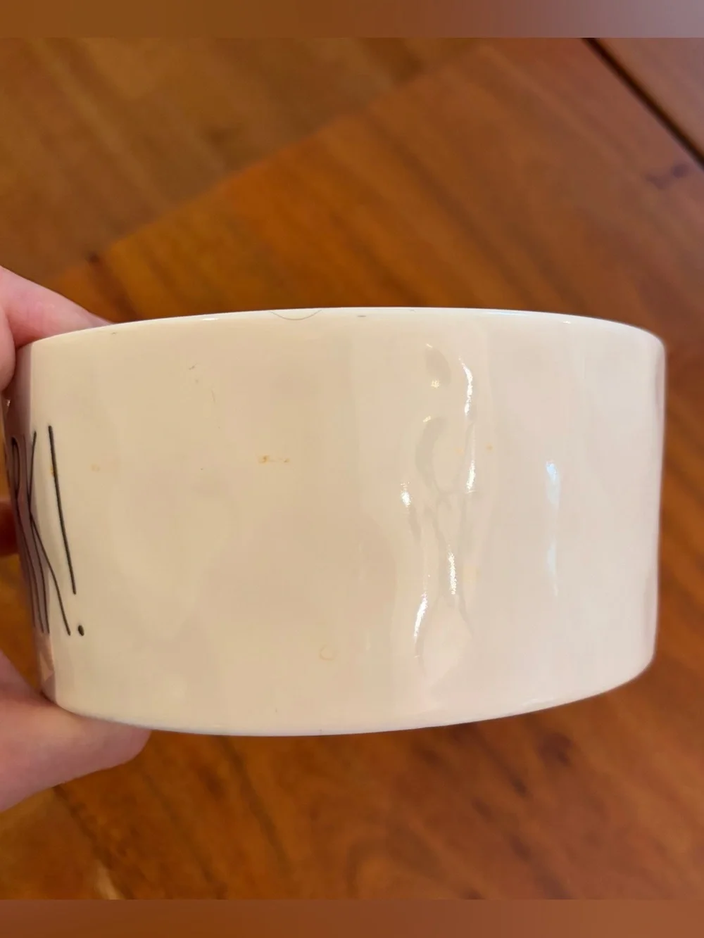 Rae Dunn “LIVE LOVE BARK” Ceramic Pet Dog Bowl Artisan Collection Farmhouse 6”